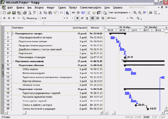 Microsoft Project - 
