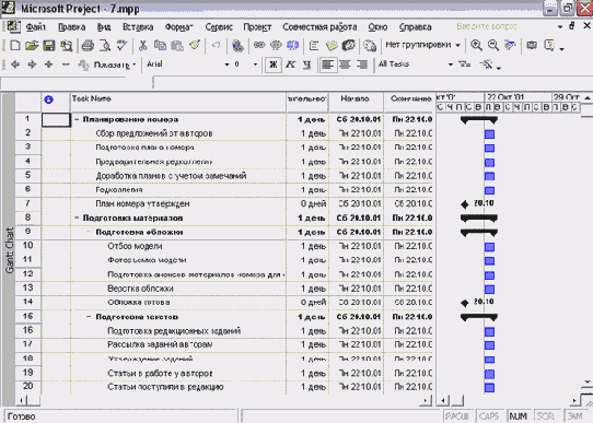 Microsoft Project - 
