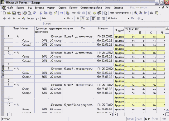 Microsoft Project - 
