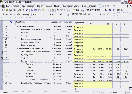 Microsoft Project - 
