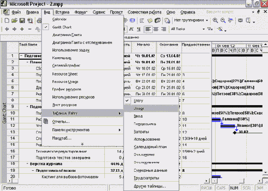 Microsoft Project - 
