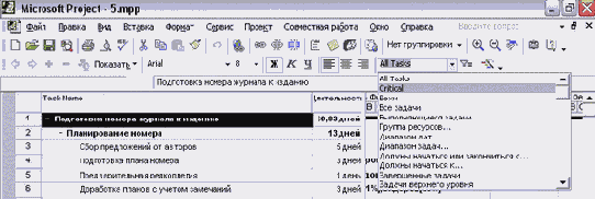 Microsoft Project - 
