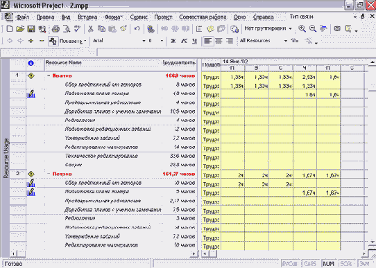 Microsoft Project - 
